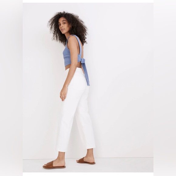 Madewell white The Perfect Vintage Wide-Leg Crop Jean 31p Patch Pocket - Picture 7 of 10